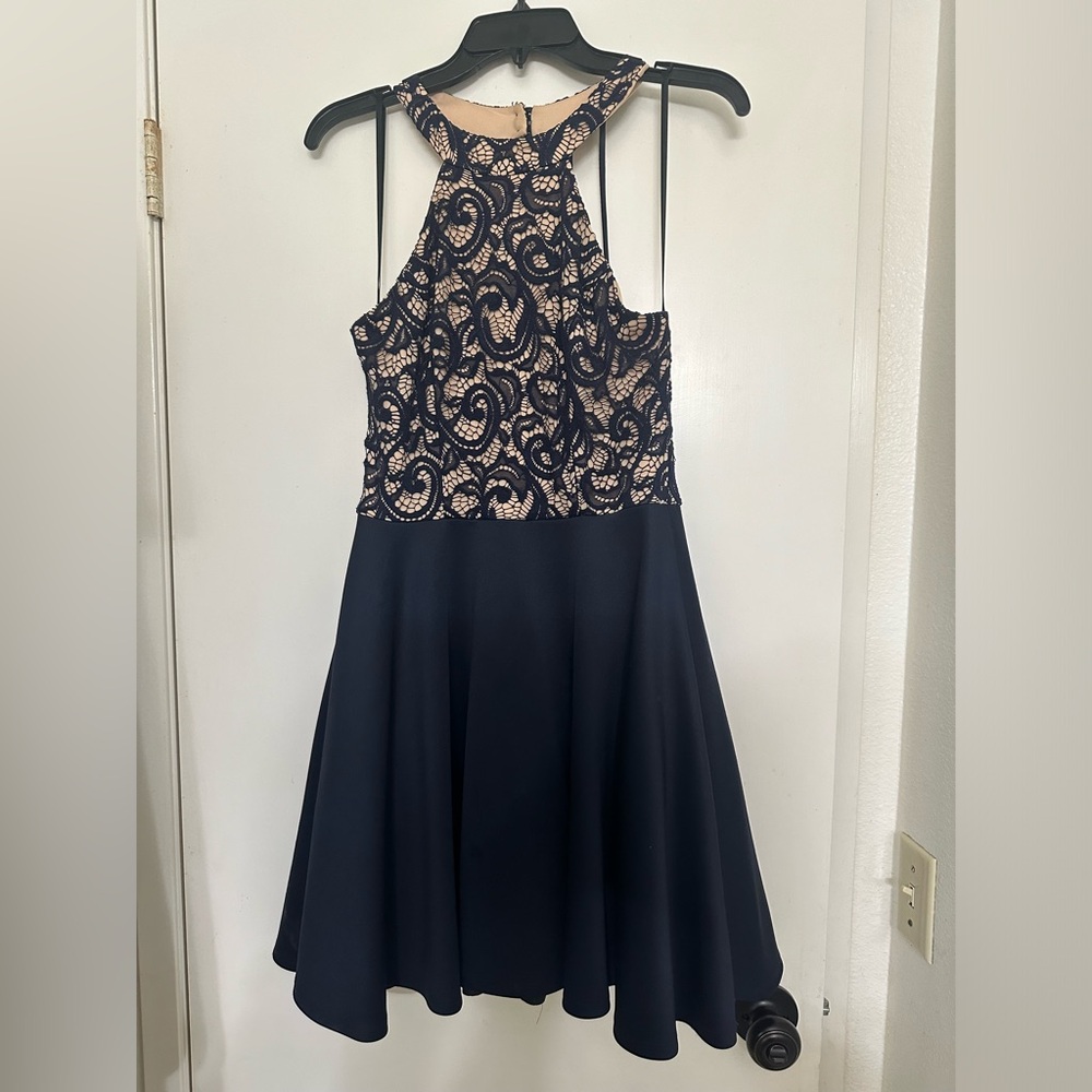 B. Darlin Dress. Size 11-12 (Large). Navy Blue.